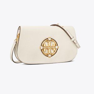 TORY BURCH "NEVER BEEN USED" Miller Logo Leather Convertible Clutch
